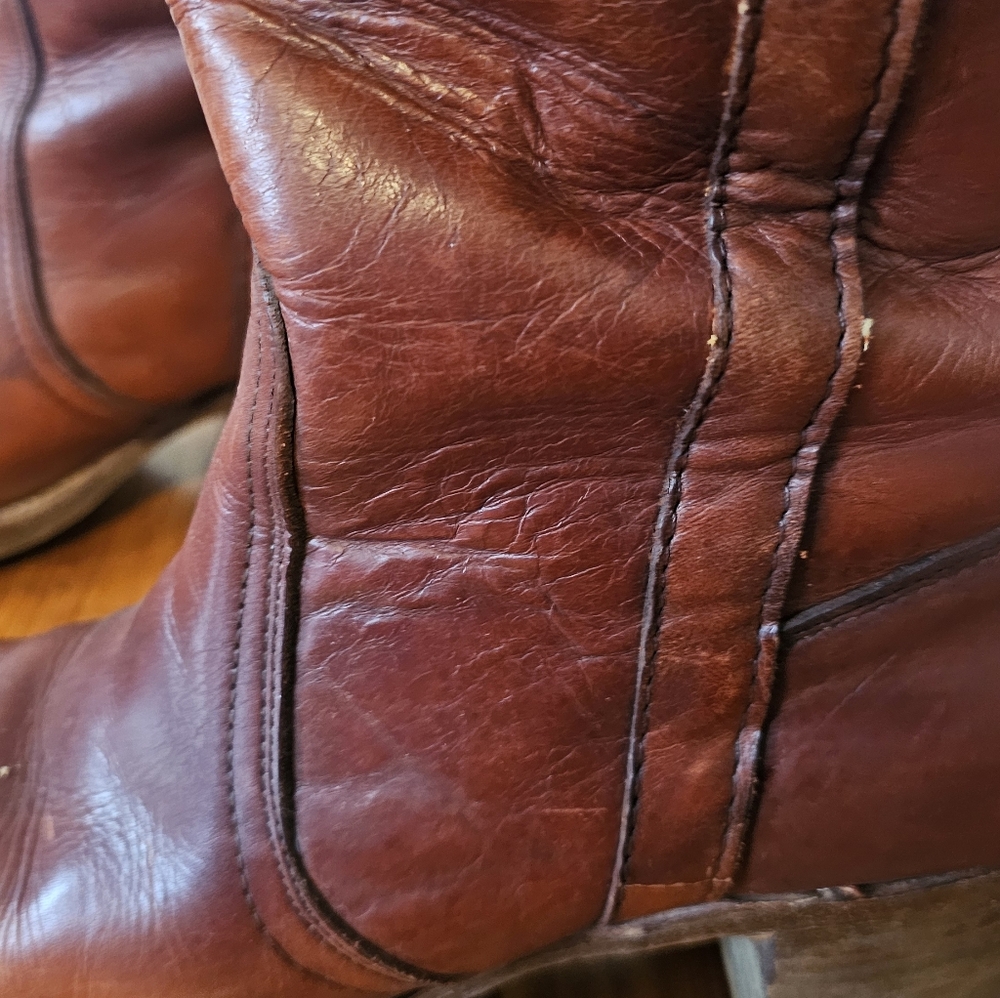 Vintage Frye Brown Cognac Campus Boots Size 9 Great Condition - Picture 2 of 11